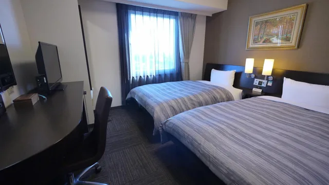 غرفة كومفورت بسريرين منفصلين في الملحق، Hotel Route-Inn Nagahama Inter 2/4