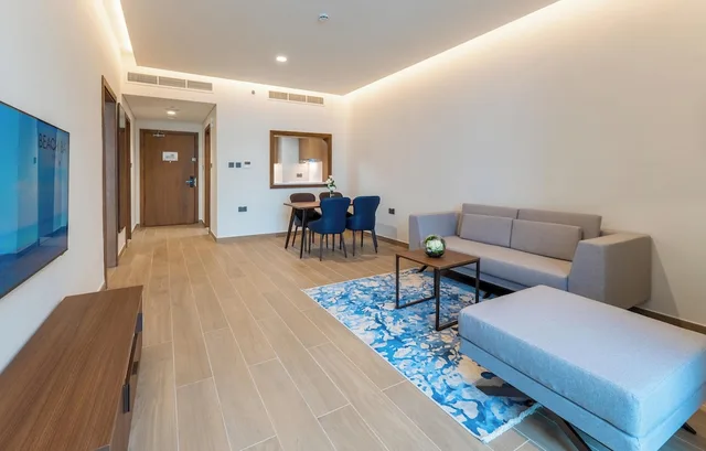 شقة بسرير كينج بغرفة نوم واحدة، Beach Bay Hotel Mirfa, Edge by Rotana 5/7