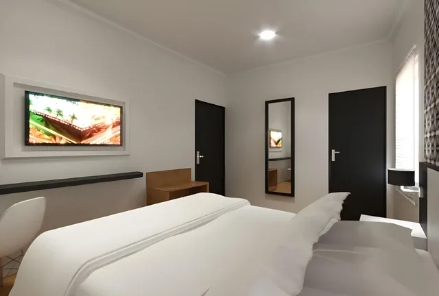 غرفة ديلوكس بسرير مزدوج أو سريرين منفصلين، Front One Hotel Harvest Wonosobo 2/2