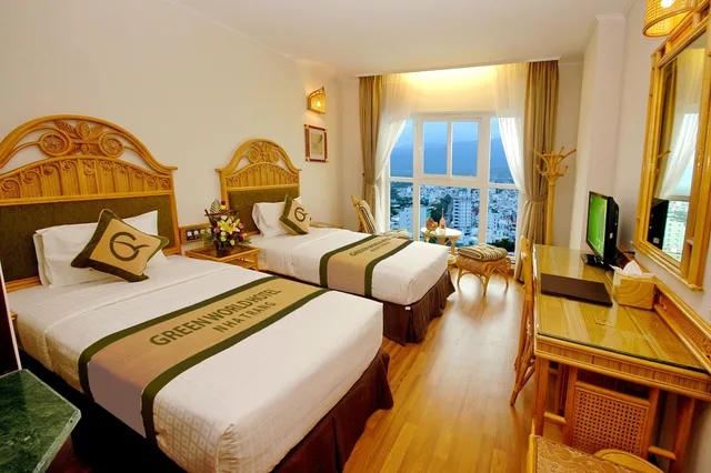 غرفة مريحة بسرير كوين بإطلالة على المدينة، GREEN WORLD HOTEL NHA TRANG 5/10