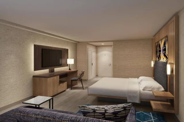 غرفة بسرير كينج مع أريكة، Marriott Knoxville Downtown 4/6