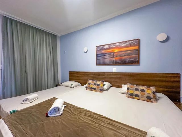 جناح ديلوكس بسرير مزدوج وسرير فردي في الطابق الأرضي، Jangadeiro Praia Hotel 3/4