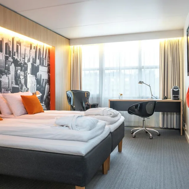 غرفة سوبيريور بسرير مزدوج أو سريرين منفصلين، Thon Hotel Bergen Airport 1/8