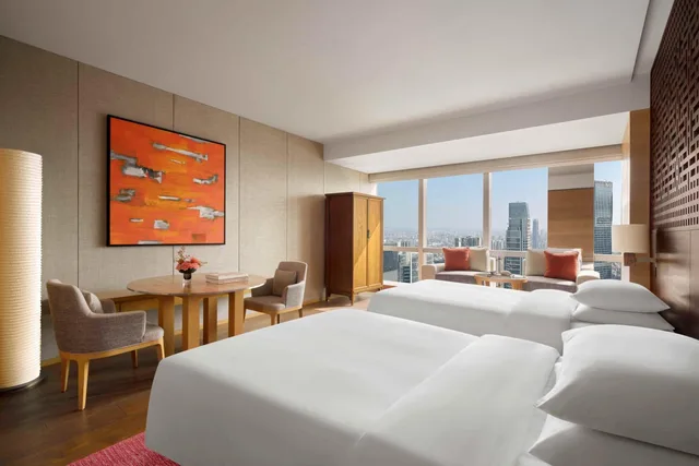 Room, Twin Beds, Skyline View, PARK HYATT GUANGZHOU 1/3