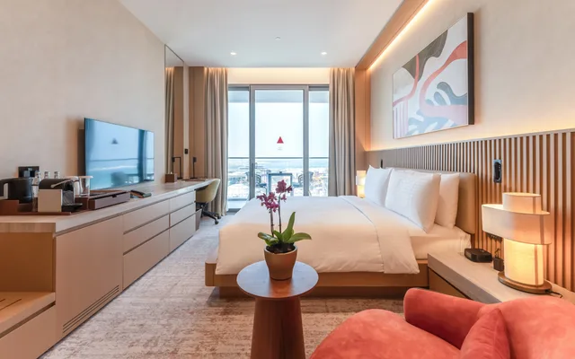 غرفة بريميوم بسرير مزدوج بإطلالة على البحر، Rixos Premium Qetaifan Island North 1/1