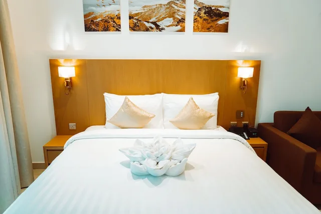 استوديو ديلوكس بسرير كينج بشرفة، HE Hotel Apartments 3/4