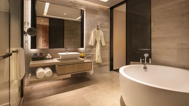 غرفة بريميوم بسرير فردي، Hualuxe Hotels Resorts Xiamen Haicang 6/10