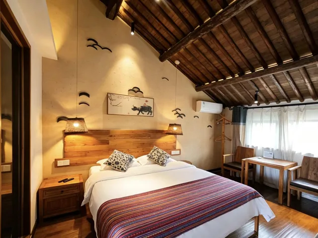 غرفة ديلوكس بسرير كوين، Tongxiang Wuzhen Yuexiang Inn 2/3