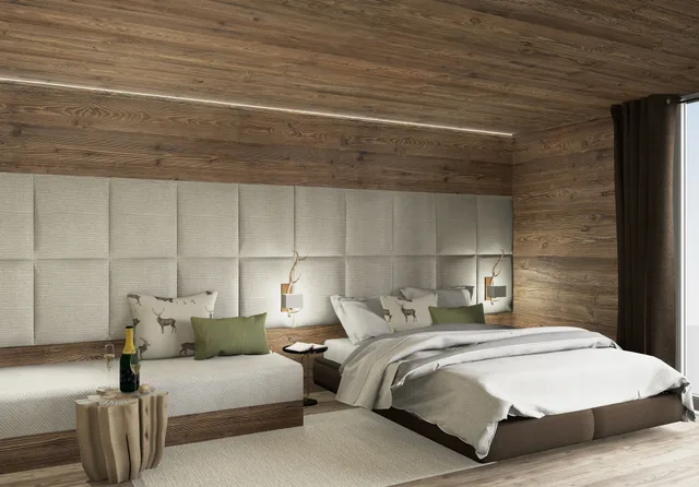 غرفة جونيور بسرير كينج بشرفة، Hotel Saltria true alpine living 4/9