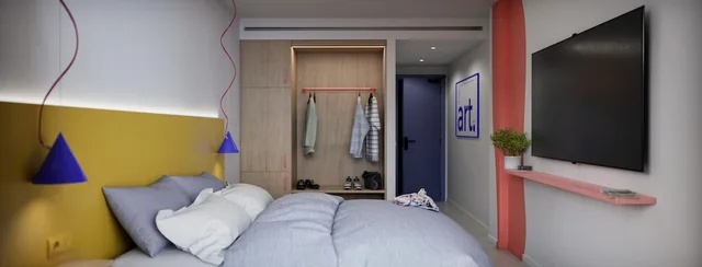 غرفة سوبيريور بسريرين منفصلين بإطلالة على المسبح، Coral Star Apartments 3/7