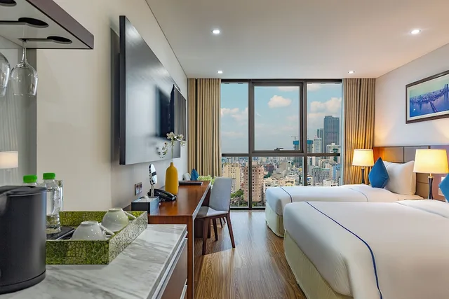 غرفة بريميير ثلاثية بسرير كوين وسرير فردي، Pavilion Hotel Da Nang 4/8