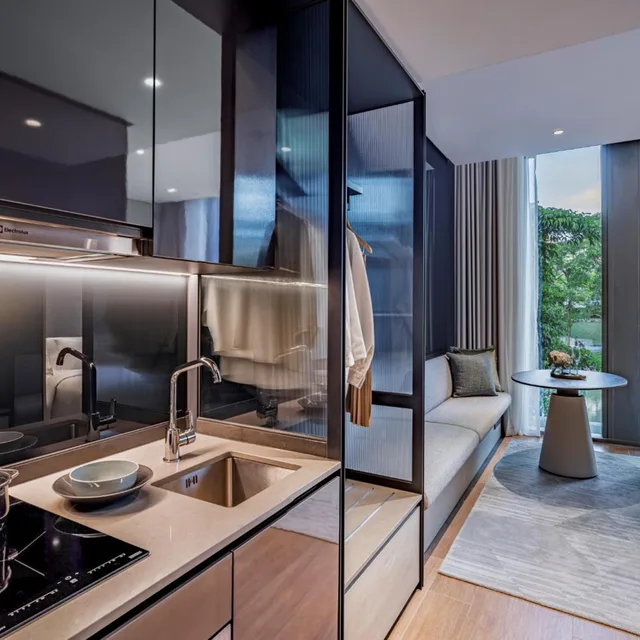 Premier, Studio, King Bed, Lounge Access, Fraser Residence River Promenade Singapore 4/5