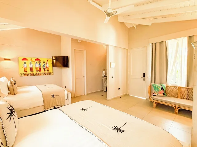 غرفة سوبيريور رباعية بإطلالة على الحديقة والبحر، The Providence Hotel Boutique 7/10