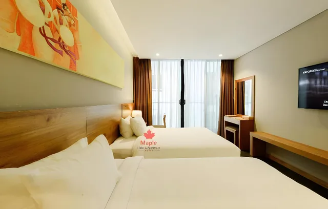 غرفة عائلية بسريرين مزدوجين، Maple Hotel Apartment 1/2