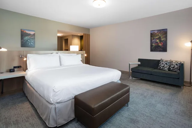 غرفة بسرير كينج بإطلالة على الجبل لذوي الإعاقة، Hilton Garden Inn Albuquerque Downtown 1/1