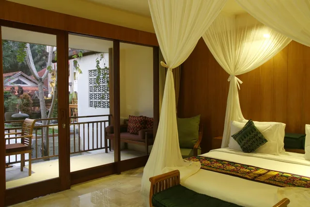 غرفة بسرير كينج بشرفة، Sapodilla Ubud 10/10