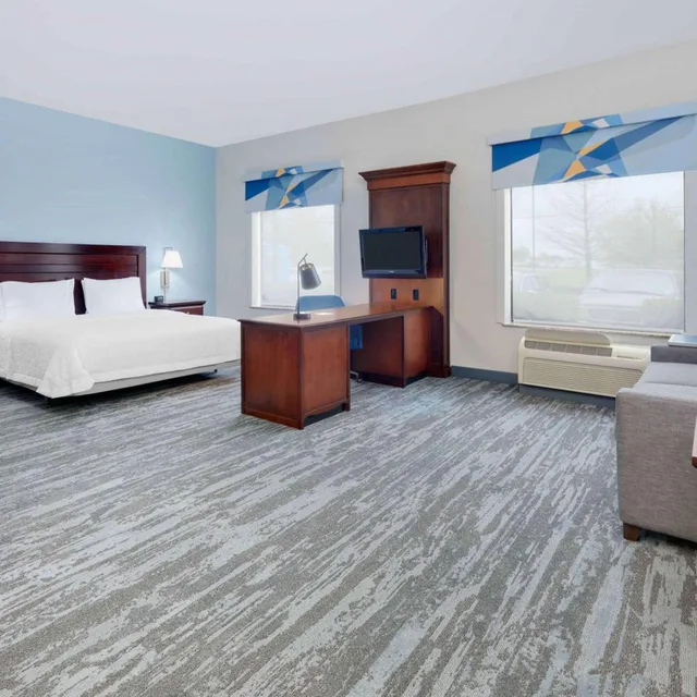 استوديو بسرير كينج مع أريكة، Hampton Inn Suites Dallas Arlington South 1/5