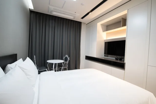 غرفة قياسية بسرير مزدوج بإطلالة جزئية على البحر، Sunrise Hotel Sokcho 2/6