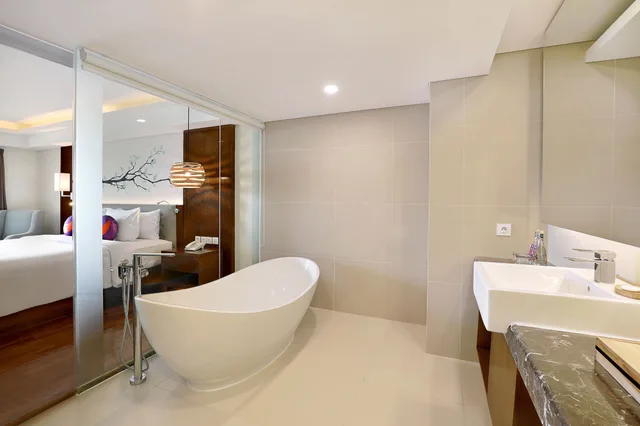 غرفة ديلوكس بسريرين منفصلين بحوض استحمام، Fox Hotel Jimbaran Beach Bali 10/10