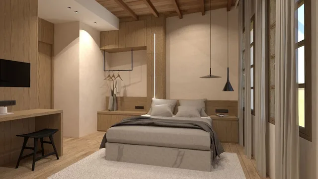 غرفة داخلية بسرير مزدوج بحوض استحمام، Consolato Boutique Suites 7/10