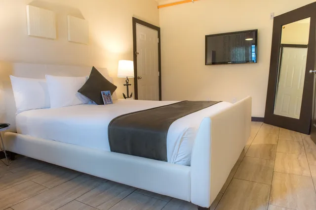 جناح بسرير كوين بغرفة نوم واحدة مع أريكة، Tradewinds Apartment Hotel 1/10