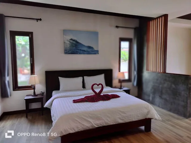 جناح عائلي بسرير كينج وسريرين منفصلين بإطلالة على البحر، D.R. Lanta Bay Resort 2/3