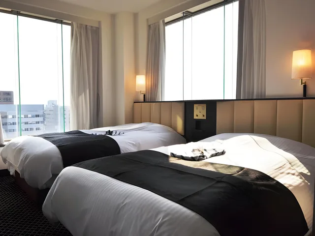 Semi Room, 2 Semi Double Beds, Smoking، Apa Hotel Mito-Ekimae 1/1