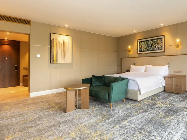 جناح جونيور تنفيذي بانورامي بسرير كينج بإطلالة على الجبل، Swissotel Wellness Resort Alatau Almaty 5/9