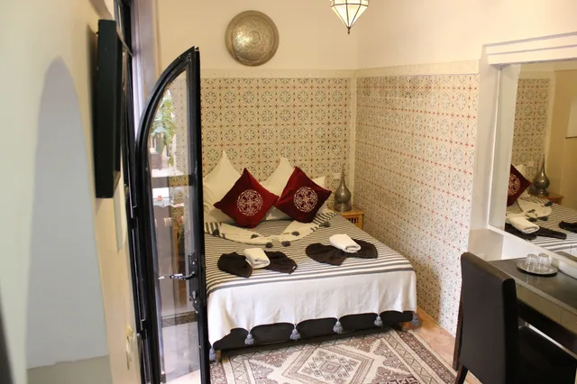 غرفة ديلوكس بسرير مزدوج بحمام خاص، Riad Jnan el Cadi 4/10