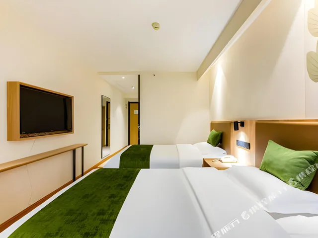 غرفة بسريرين، GreenTree Inn Handan Train Station Express Hotel 2/2