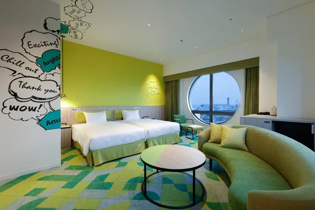 غرفة بريميوم ركنية بسرير مزدوج في الطابق العلوي، Hotel Kintetsu Universal City 1/1