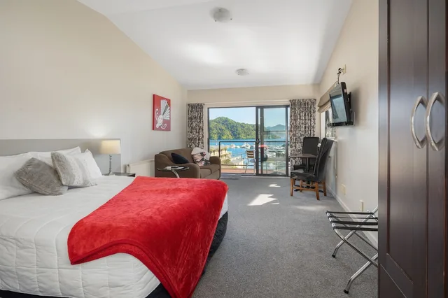 غرفة بانورامية بسرير مزدوج أو سريرين منفصلين بإطلالة على البحر، Harbour View Motel 3/8