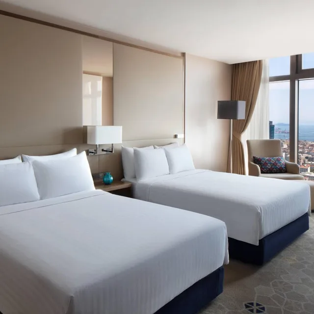 غرفة ديلوكس مفردة بإطلالة على البحر، Istanbul Marriott Hotel Sisli 3/12
