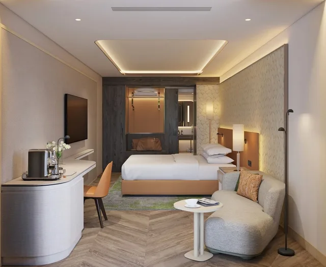 غرفة بسرير كينج بإطلالة على الحديقة، Renaissance Polat Istanbul Hotel 3/8