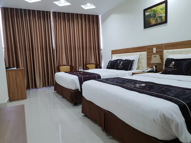 غرفة ديلوكس بسرير مزدوج أو سريرين منفصلين، Phu Cuong Beach Hotel 6/8