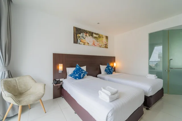 غرفة بسرير مزدوج بإطلالة جزئية على البحر، Rodina Beach Hotel 6/10