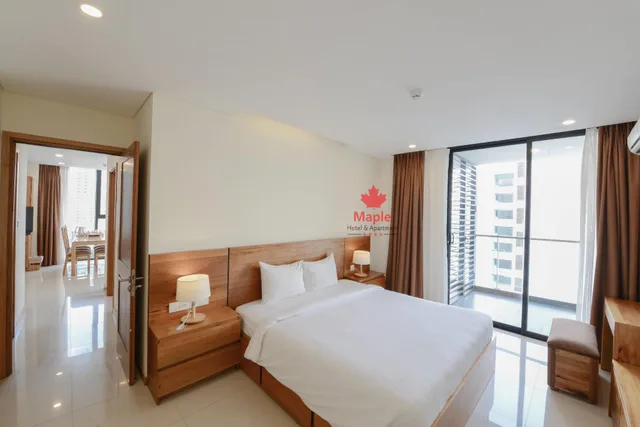 شقة بسرير كوين وسرير مزدوج بإطلالة على البحر بغرفتي نوم، Maple Hotel Apartment 1/1
