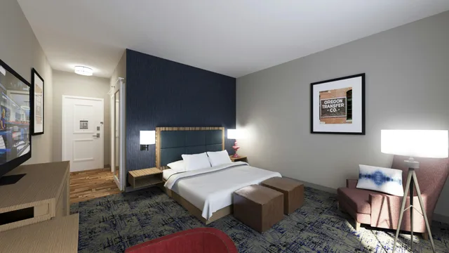 غرفة بسرير كينج، Hampton Inn and Suites by Hilton Portland-Pearl District 1/4
