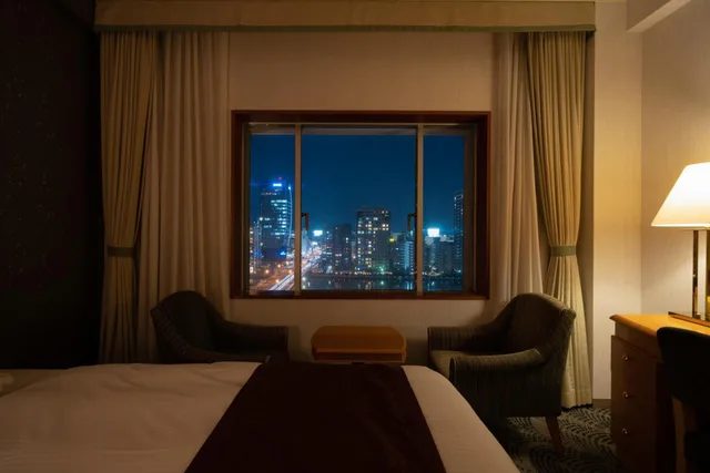 غرفة ديلوكس بسرير مزدوج بإطلالة على النهر، Hotel Okura Niigata 2/2