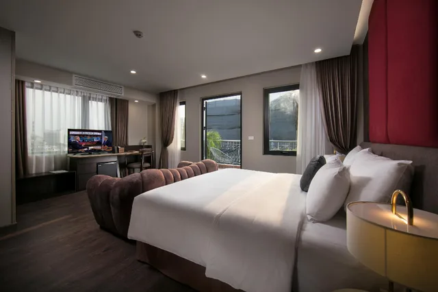 جناح تنفيذي بسرير كوين بإطلالة على المدينة، Hanoi L Heritage Diamond Hotel Spa 2/3