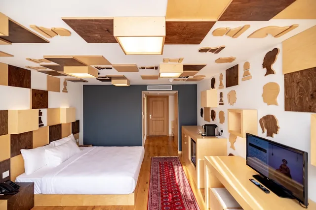 غرفة عائلية بسرير مزدوج وسرير فردي، Limehouse Library Hotel 5/8