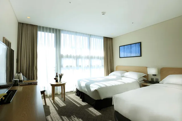 غرفة بسريرين مزدوجين بإطلالة على المدينة، Best Western Haeundae Hotel 1/1