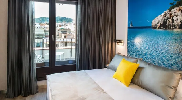 غرفة بسرير مزدوج أو سريرين منفصلين بإطلالة على المدينة، Hotel Catalonia Gran Via Bcn 1/1