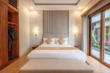 غرفة غراند بسرير كينج بإطلالة على الحديقة، Freddies Resort & Villas Ubud Bali 1/1