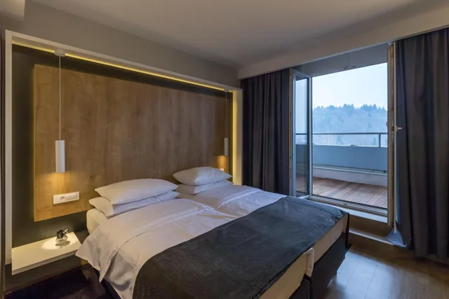 جناح ديلوكس بسريرين منفصلين مع أريكة، M hotel Ljubljana 1/3