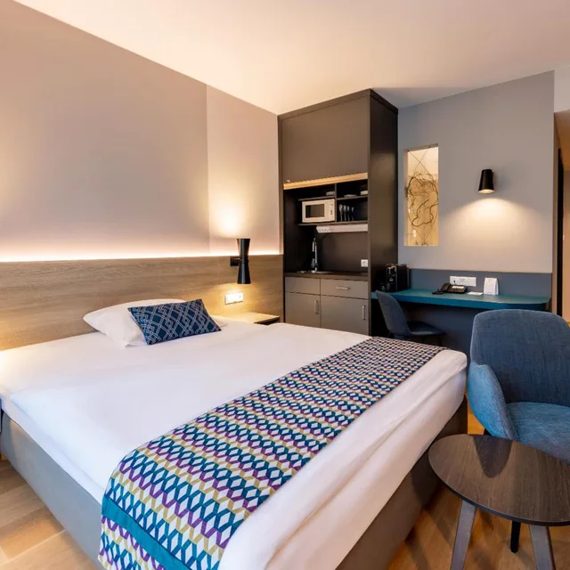 غرفة سوبيريور بسرير مزدوج بمطبخ صغير، Parkhotel Maximilian Ottobeuren 3/10