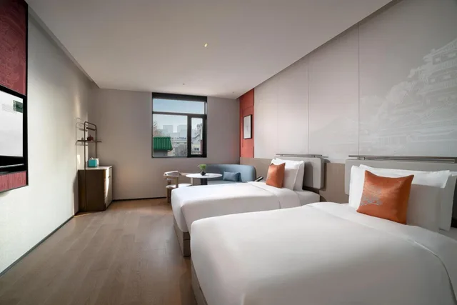 Room, Twin Beds, Garden View, SSAW Garden Hotel Beijing 2/6