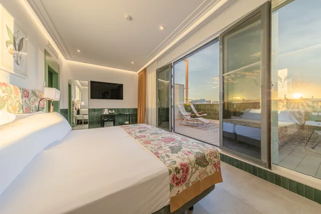 غرفة سوبيريور بإطلالة على المدينة بشرفة مفردة بسرير مزدوج، Ribera de Triana Hotel 1/10