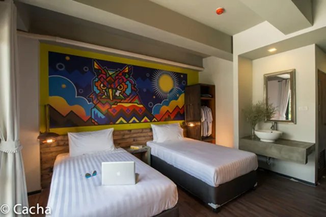 غرفة ديلوكس بسرير مزدوج، Cacha Hotel 2/4