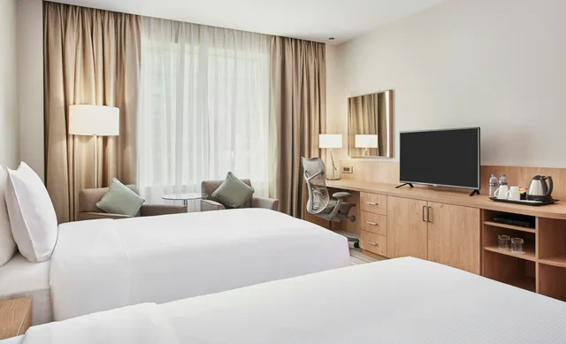 غرفة بسريرين منفصلين، Hilton Garden Inn Dubai Mall Avenue 2/4